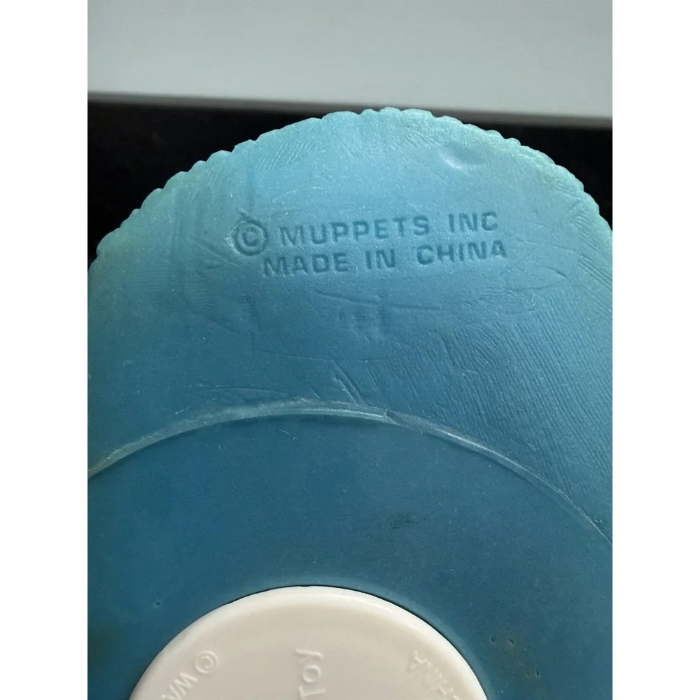 Vtg Rubber Cookie Monster Cookie Jar Bank 9" Sesame Street Illco Toy China - Picture 5 of 7